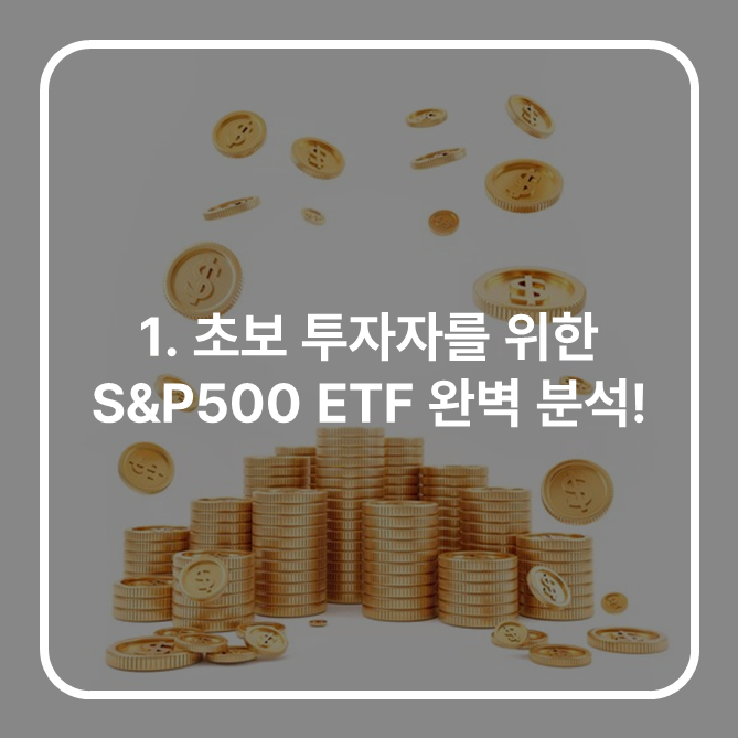 [주요 미국주식] 1. 초보 투자자를 위한 S&amp;P500 ETF - 완벽 분석!