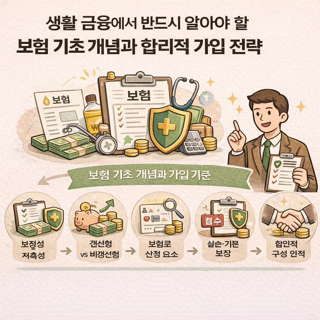 보험 기초 개념과 활용 전략 인포그래픽