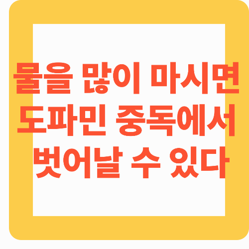 물을 많이 마시면 도파민 중독에서 벗어날 수 있다!