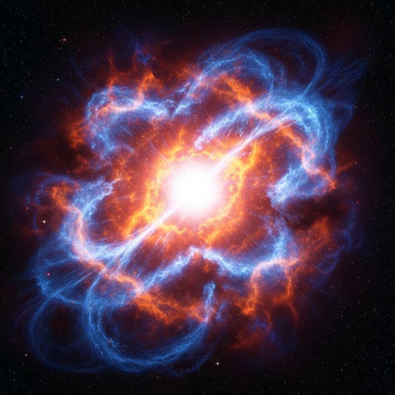 supernova explosion stellar collapse nebula space