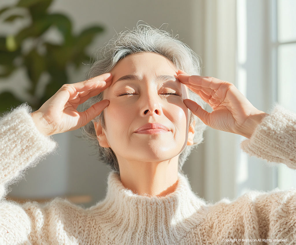 가벼운 눈 스트레칭