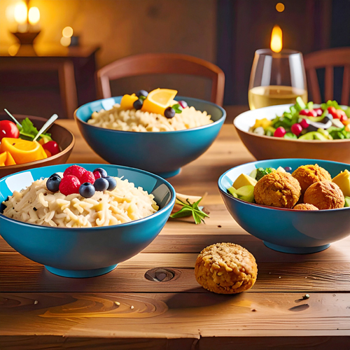 아침: 오트밀 + 두유 + 바나나 + 블루베리