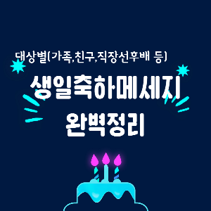 대상별-생일축하메시지