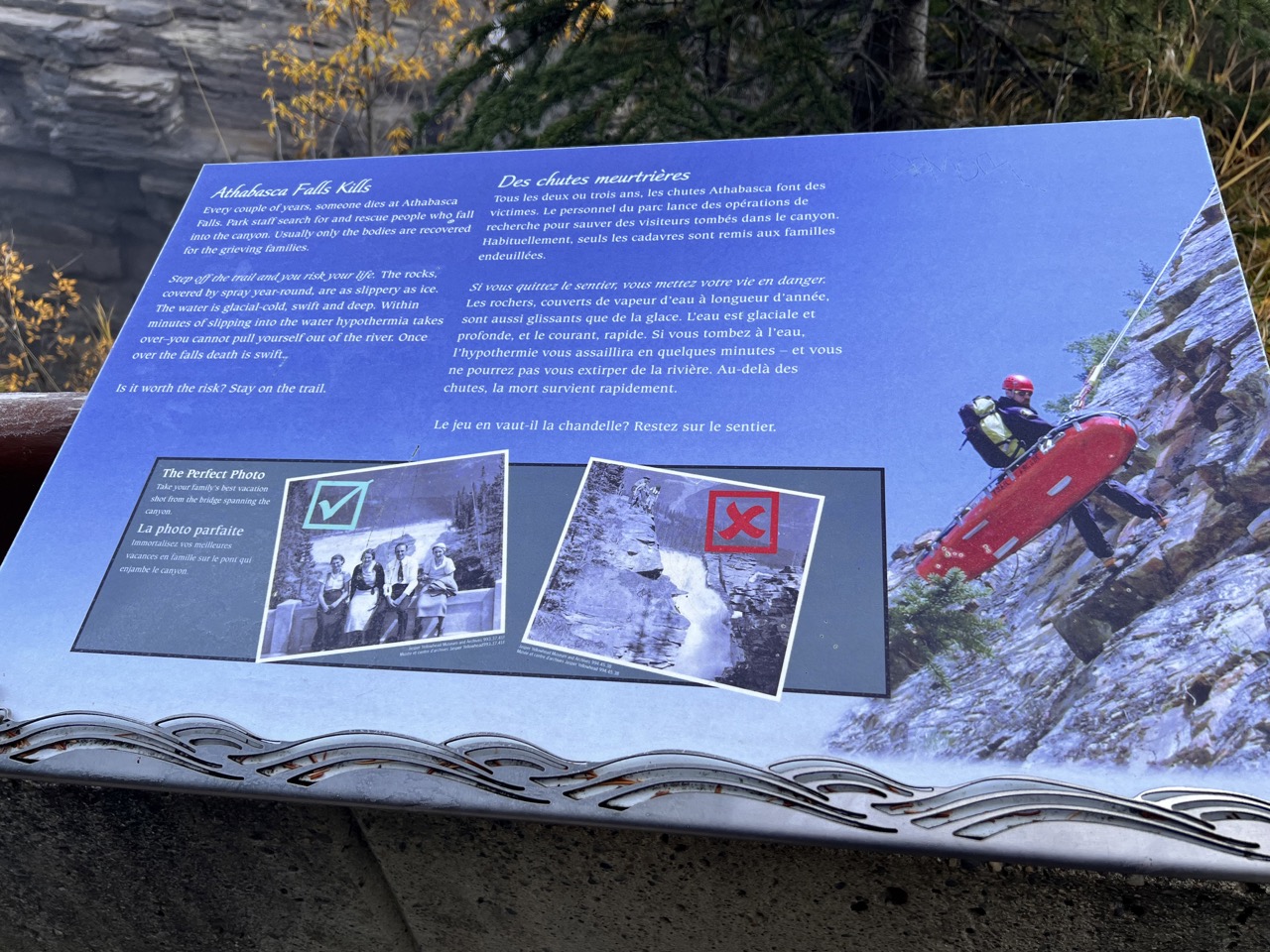 Is it worth the risk? Stay on the trail.