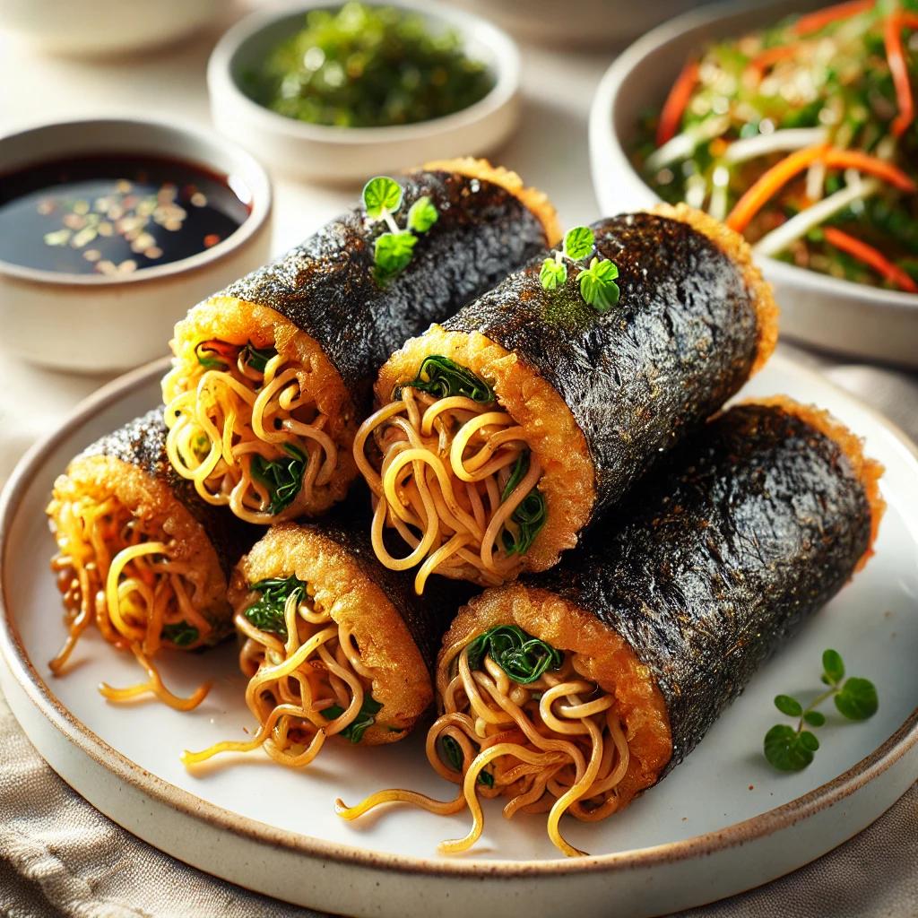 남은 잡채활용 에어프라이어 김말이튀김레시피