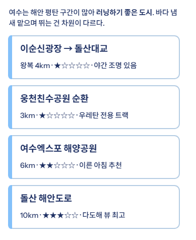 여수 근교 산책 달리기 트레킹 코스 추천 | 바다와 숲을 동시에 즐기는 방법