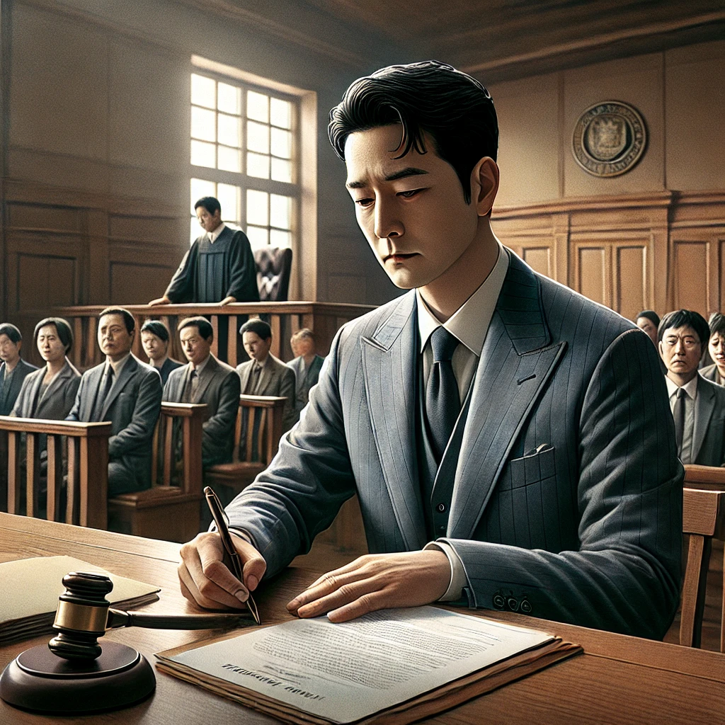 특별 연고자 제도: 김영수 씨가 특별 연고자로서 법원에 신청하는 모습을 그리는 장면.