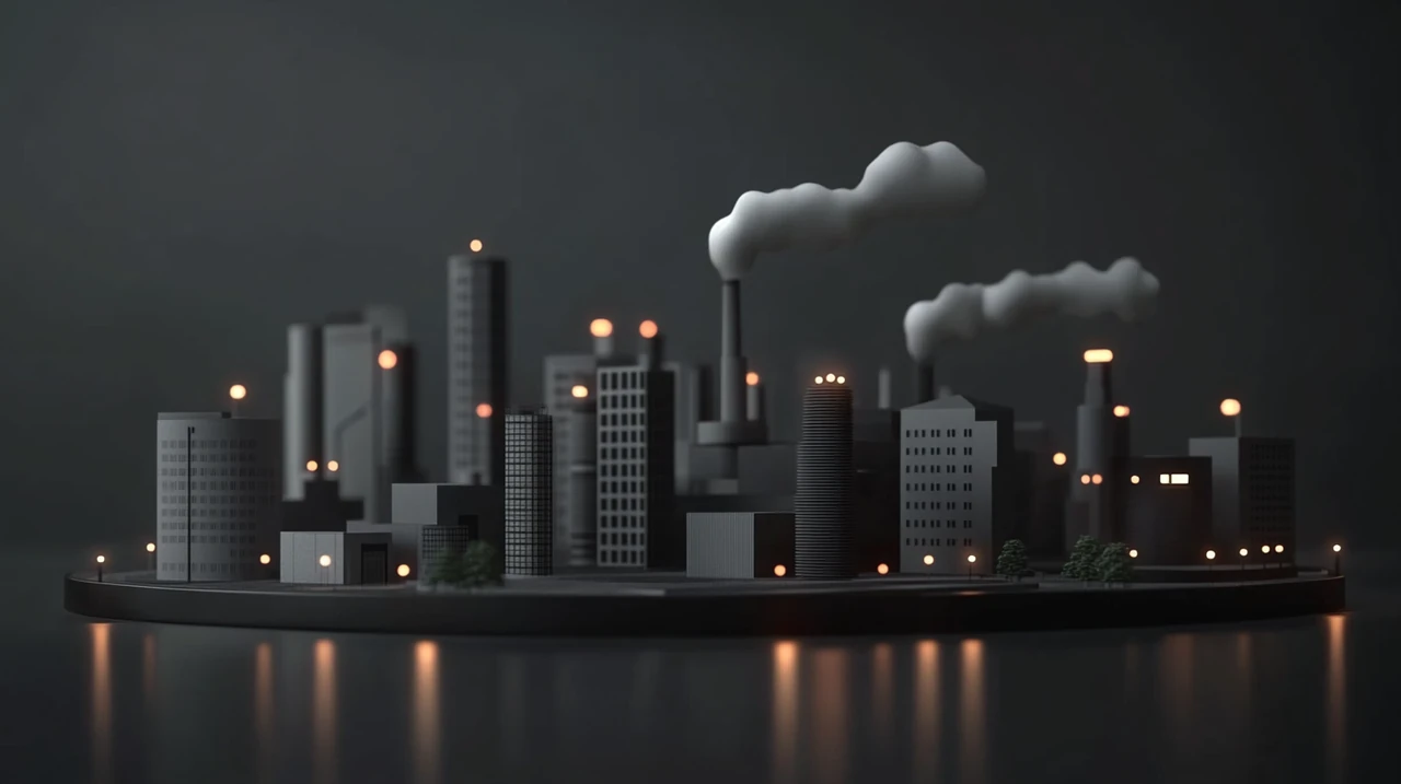 미래지향적이고 혁신적인 그래픽을 통해 AI 기반 공공 서비스 성장을 시각화한 장면. 확장 가능성을 상징하는 세련된 조명과 함께 강조. 공공 서비스, AI 기술, 성장 예측.