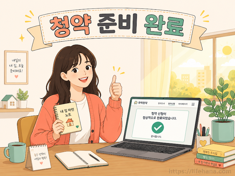 청약신청완료 화면