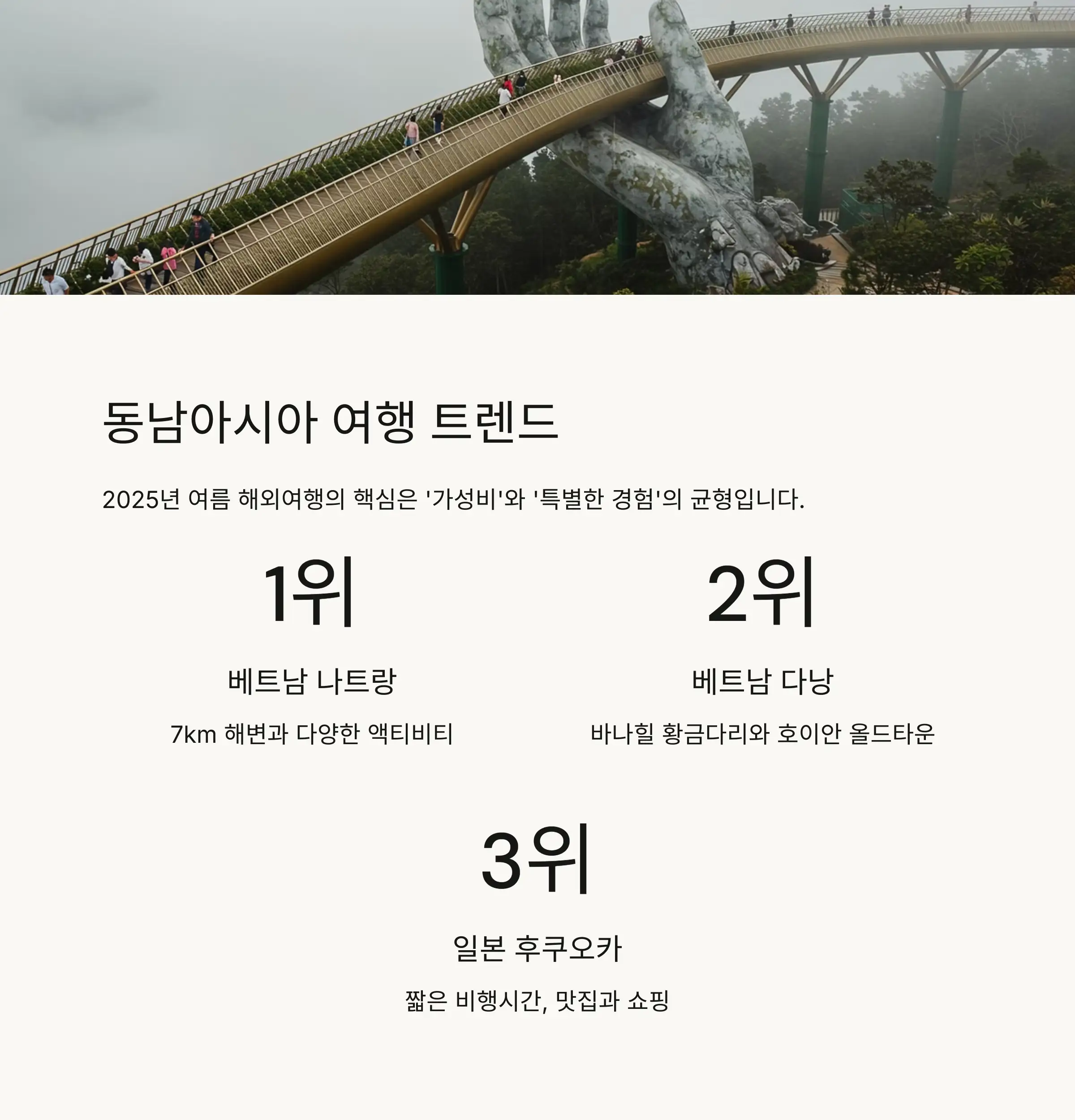 🌴 2025년 여름 해외여행지 TOP 10