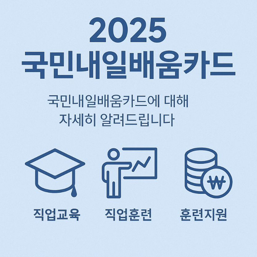 2025 국민내일배움카드 신청방법｜최대 500만원 훈련비 + 장려금까지 총정리