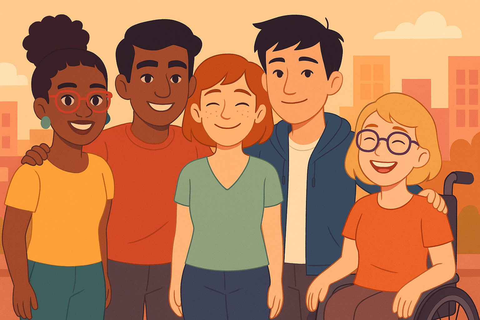 다양한 인종의 사람들 사진