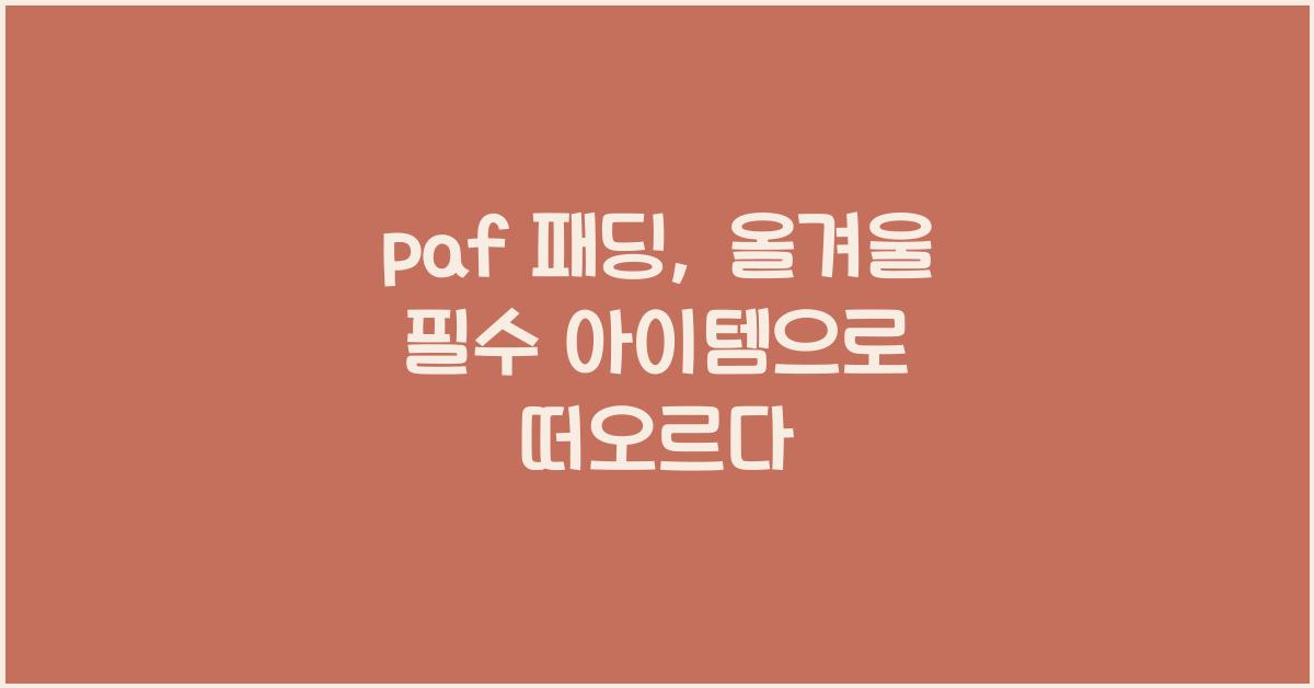 paf 패딩