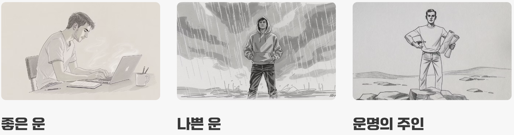 결국 운명의 주인은 나 자신입니다