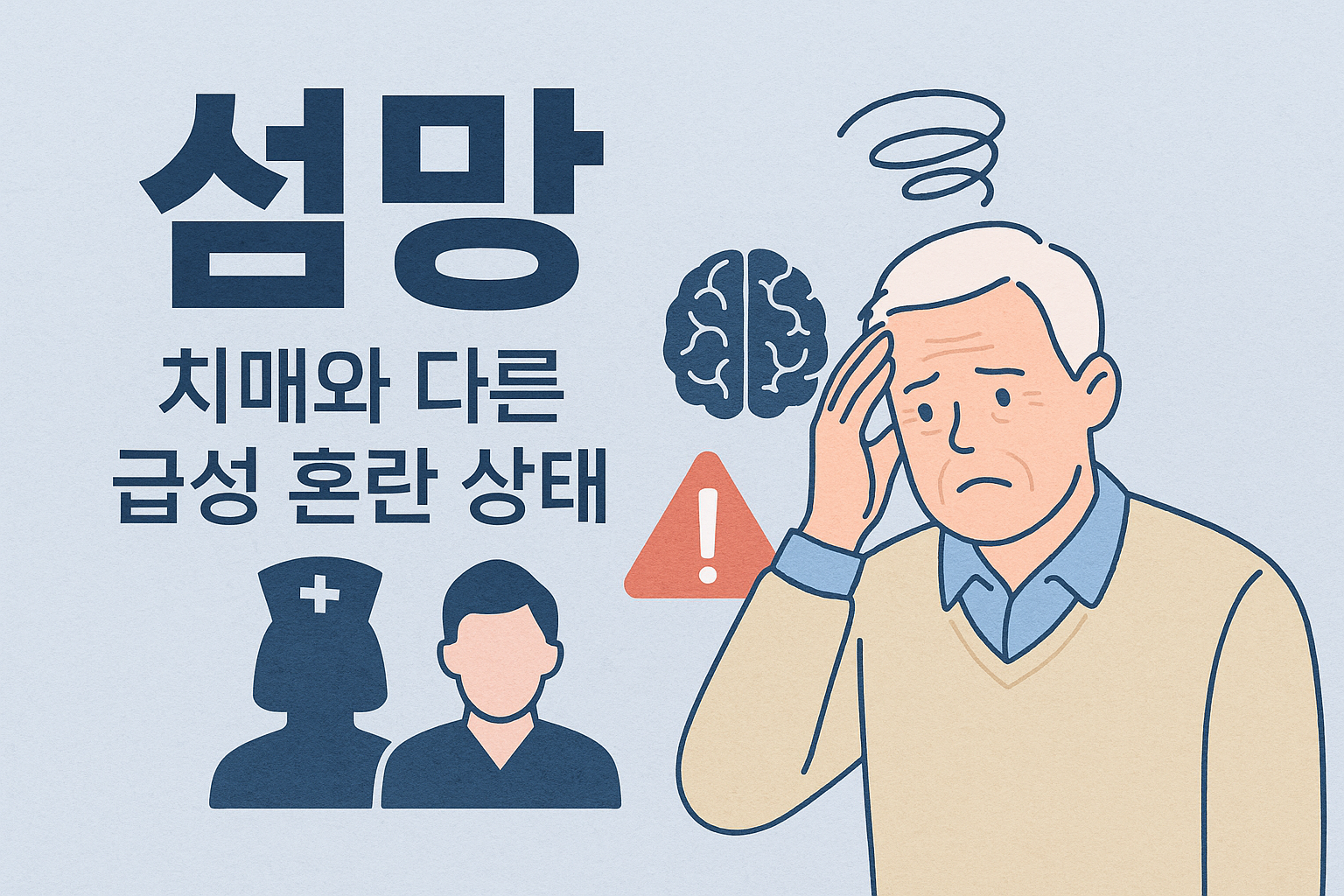 섬망, 치매와 다른 급성 혼란 상태