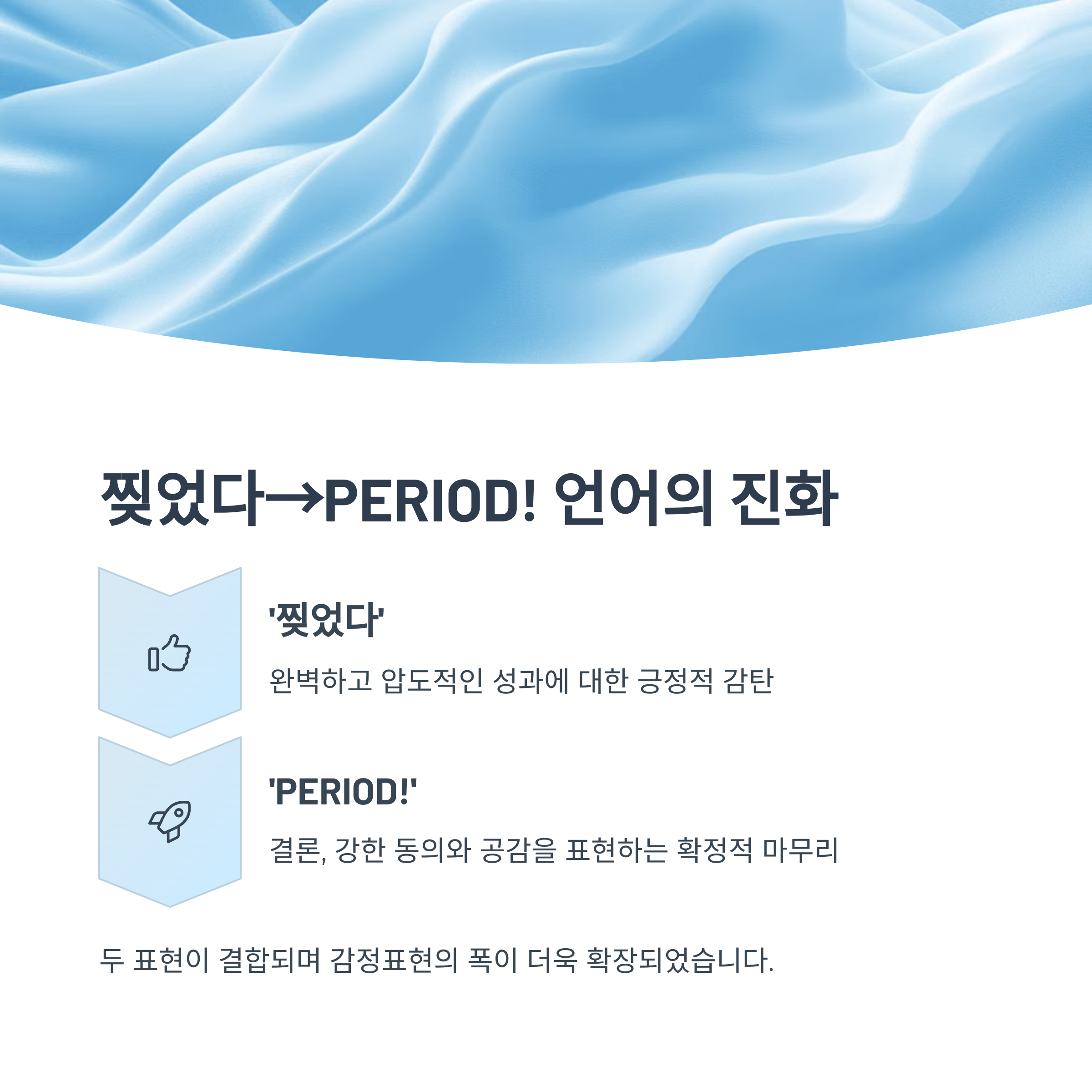 &lsquo;찢었다&rsquo;에서 &lsquo;Period&rsquo;로의 진화