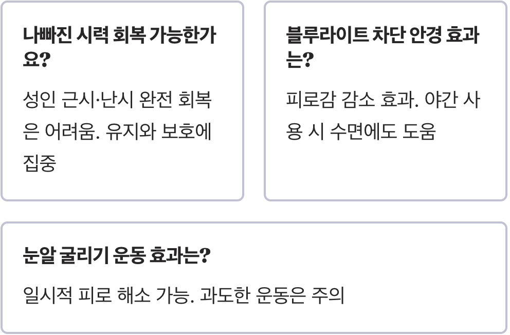 시력 좋아지는 법 생활 속 작은 습관 교정으로 눈 피로 줄이고 시력 지키는 방법