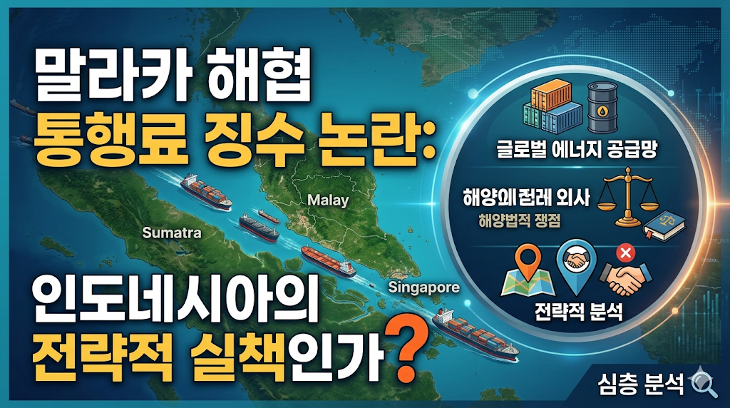 말라카 해협 통행료 징수 논란: 인도네시아의 전략적 실책인가? 글로벌 에너지 공급망과 해양법적 쟁점 분석