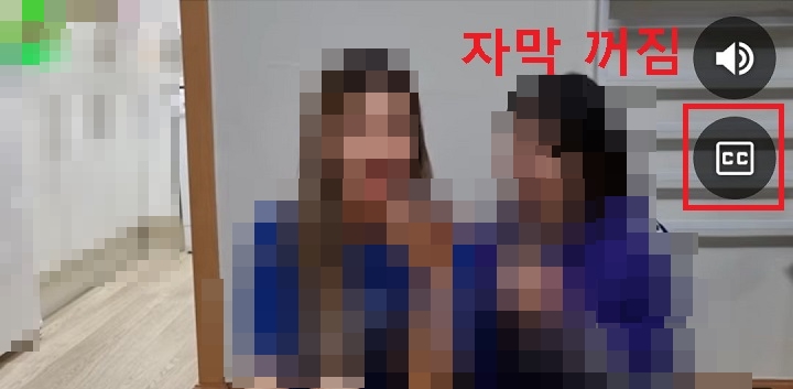 자막 꺼짐 상태