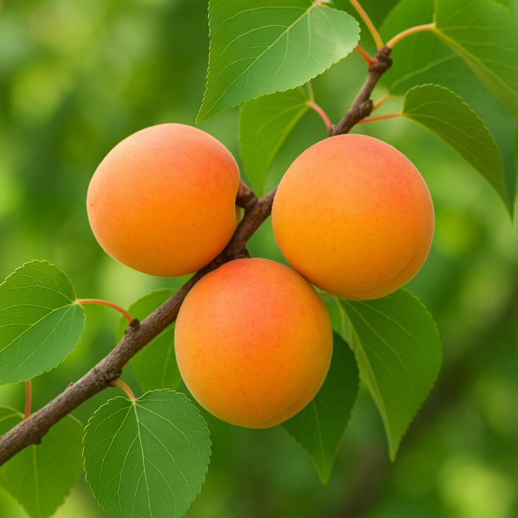 "나무에 달린 잘 익은 살구들"