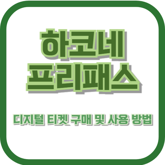 디지털 티켓 구매 및 사용 방법