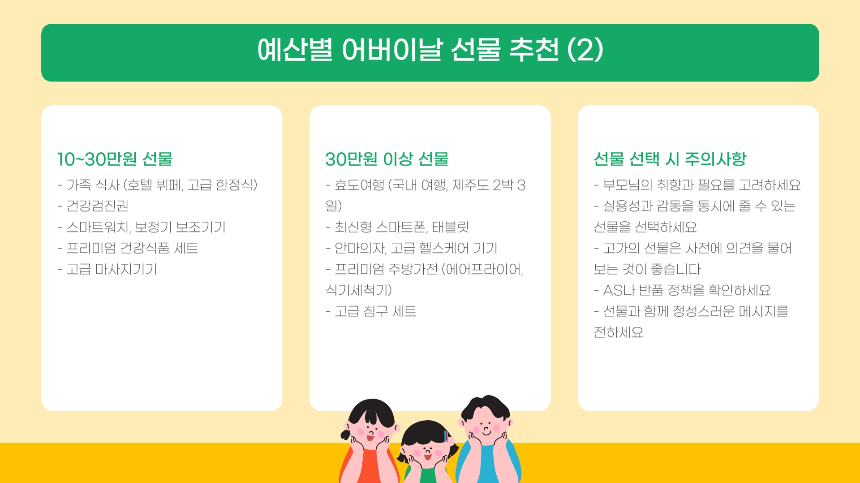 2025 어버이날 선물 추천 가이드 부모님 마음을 사로잡는 베스트 아이템 5