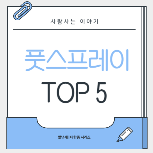 발냄새 제거 풋스프레이 TOP5 리뷰