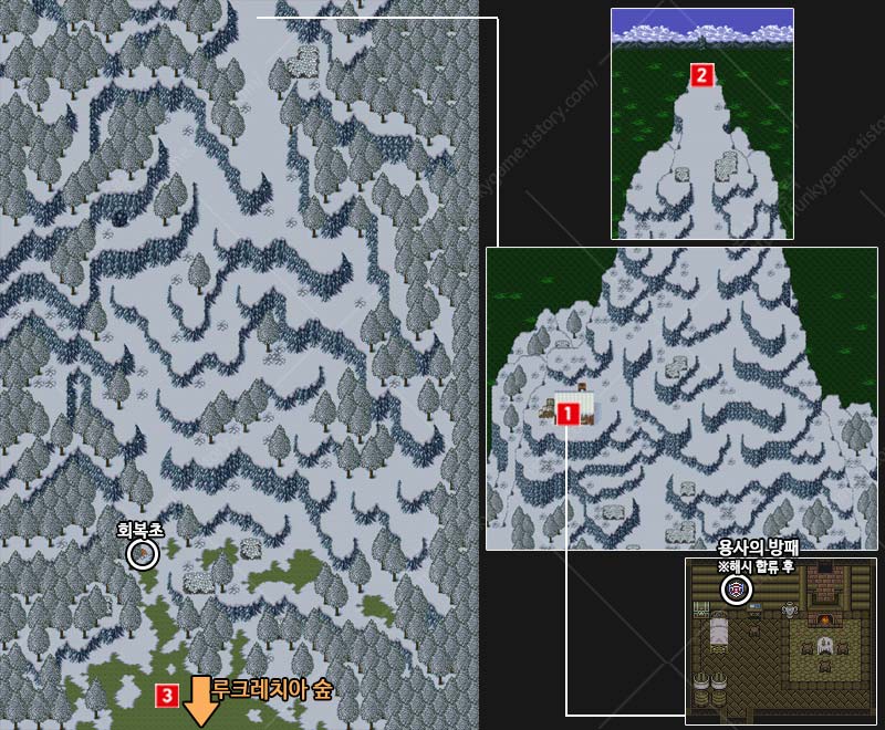 용사의 산 지도 이미지