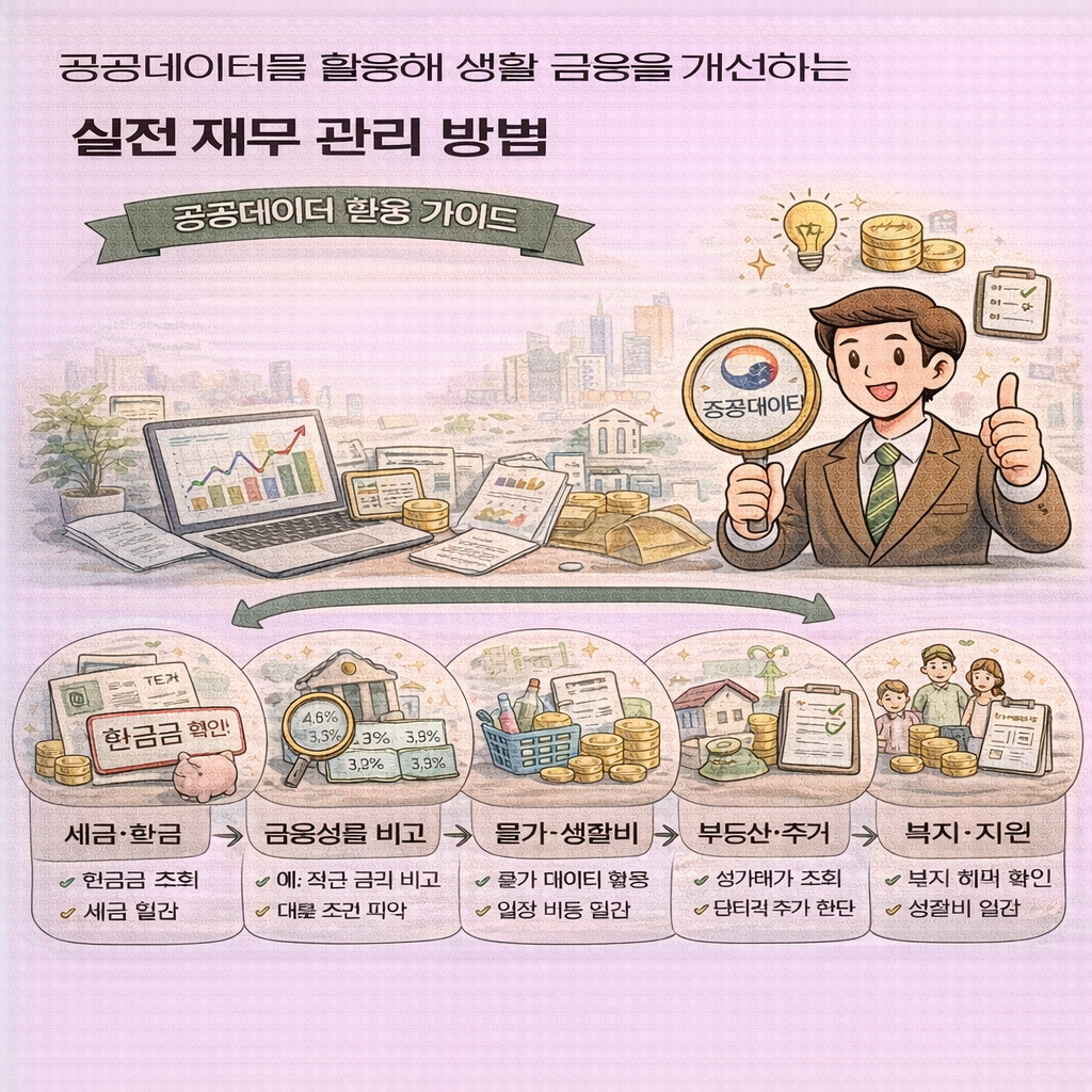 공공데이터로 재무관리 개선하기 인포그래픽