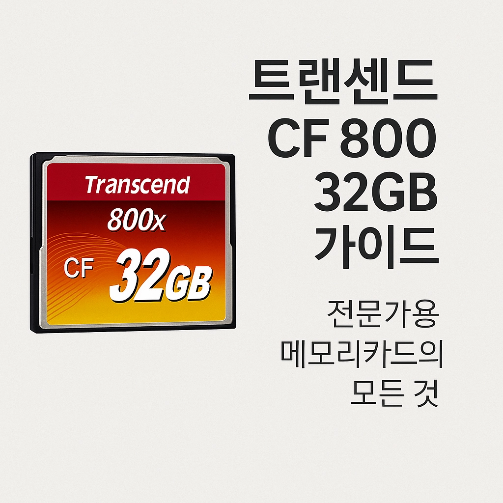 트랜센드 CF 800 32GB 가이드 - 전문가용 메모리카드의 모든 것