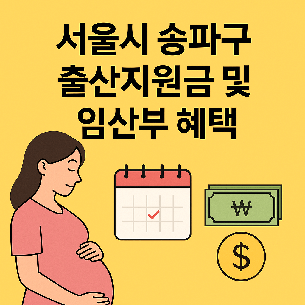 서울시 송파구 출산지원금 및 임산부 혜택