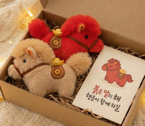 선물용 말 키링 인형 빨간 적토마 사러가기