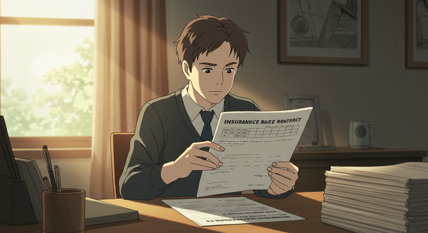 해지환급금 비율표와 약관을 확인하는 사람