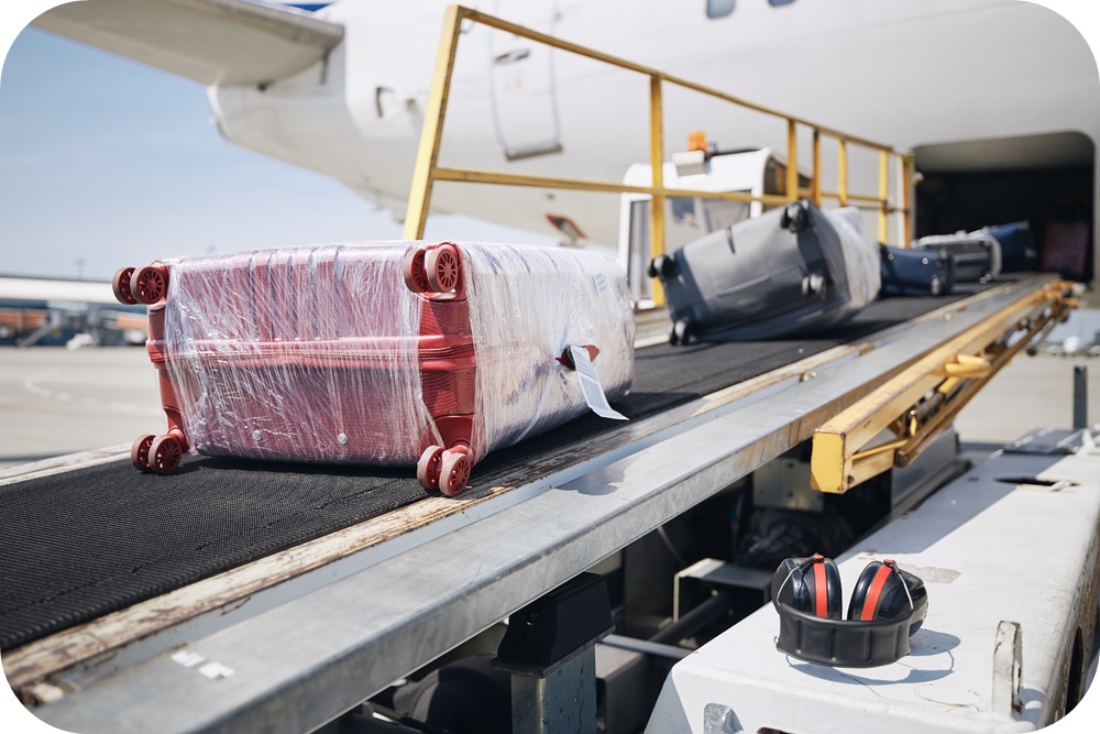 항공기-화물칸-캐리어-싣는중