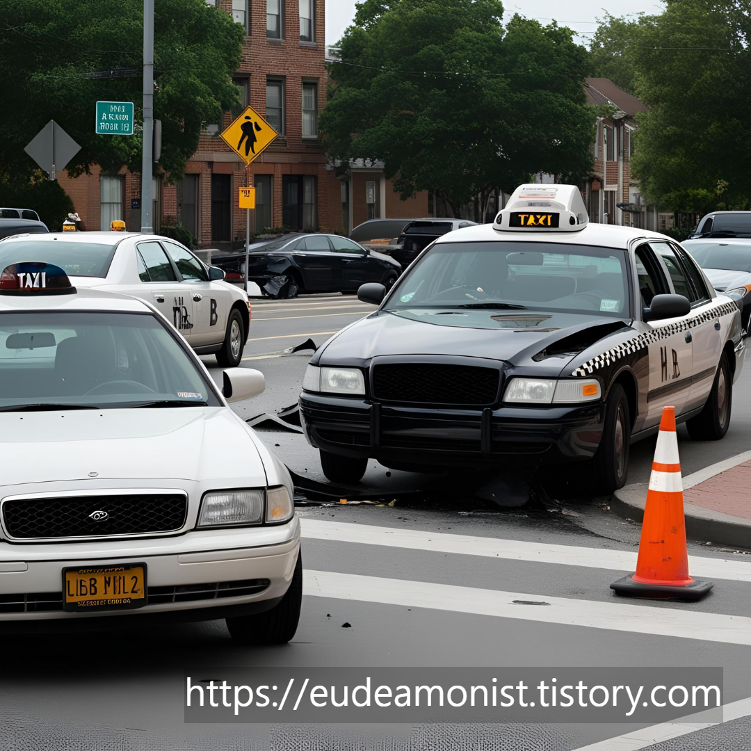 교차로 사고 (택시 vs 자차)