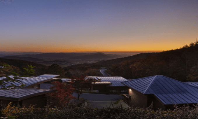 제암산자연휴양림 노을