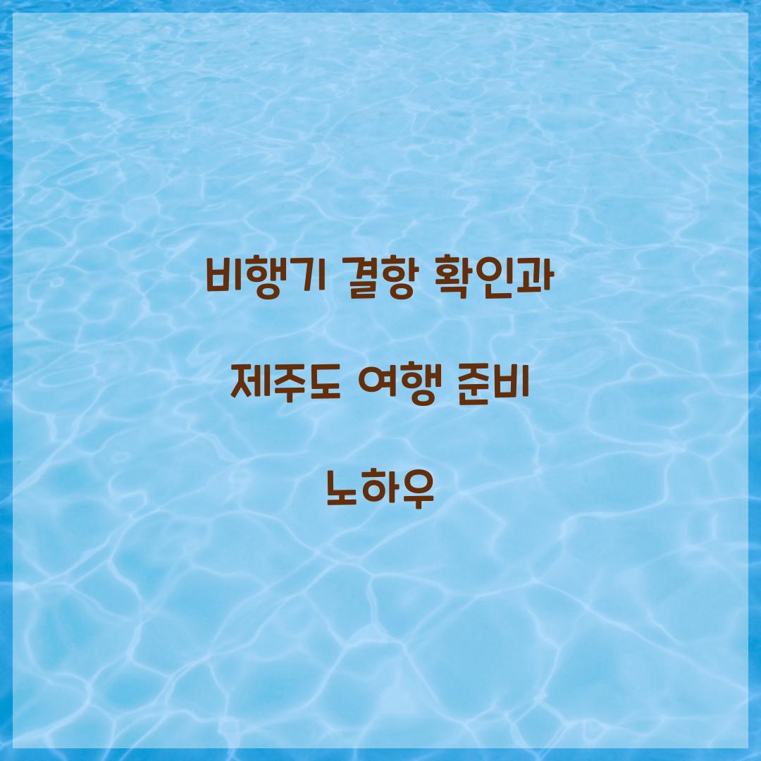 비행기 결항 확인
