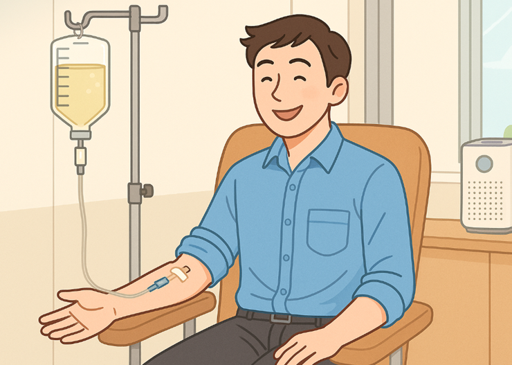 닝겔맞고있는 남자