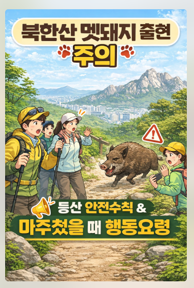 북한산 멧돼지 주의