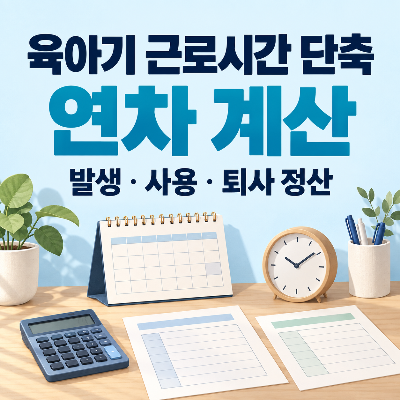 육아기 근로시간 단축 연차 계산, 6시간 근무와 퇴사 정산 기준