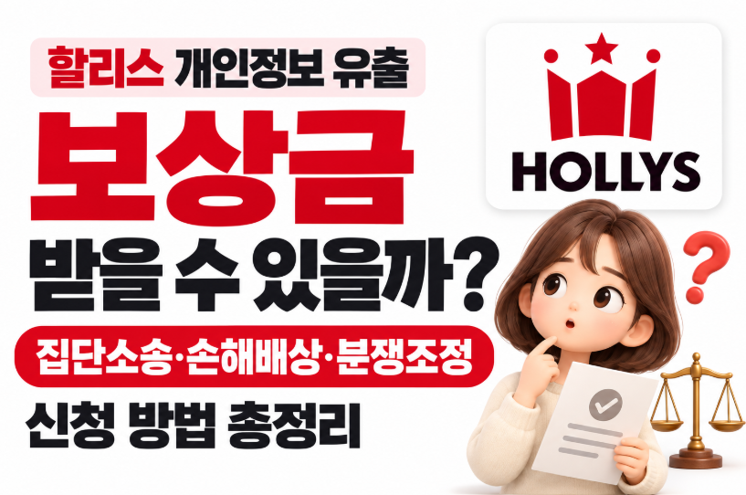 할리스 개인정보 유출 보상금 받을 수 있을까?｜집단소송&middot;손해배상&middot;분쟁조정 신청 방법 총정리