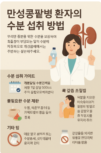만성콩팥병 환자의 수분 섭취, 무조건 많이 마시면 안 되는 이유
