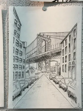 아크릴물감으로 어반스케치 그리기 파주 프로방스 카페로즈에서_17