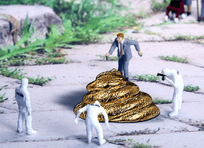 똥(대변)을 먹는 꿈해몽 상징 이미지