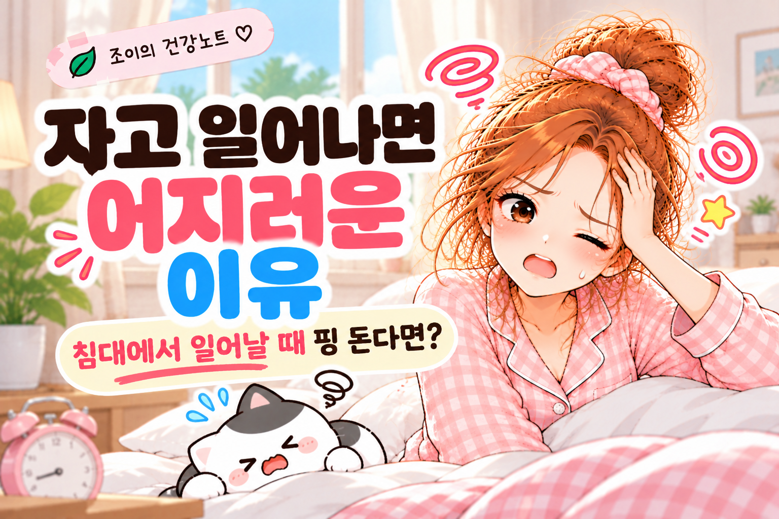 자고 일어나면 어지러운 이유와 침대에서 일어날 때 핑 도는 원인