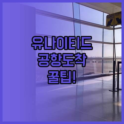 유나이티드항공 온라인 체크인 공항 도..