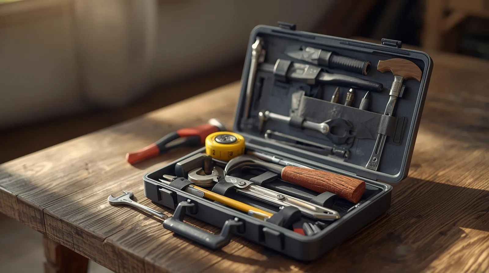 1인 가구 자취 필수품 가정용 미니 공구함 세트와 드라이버