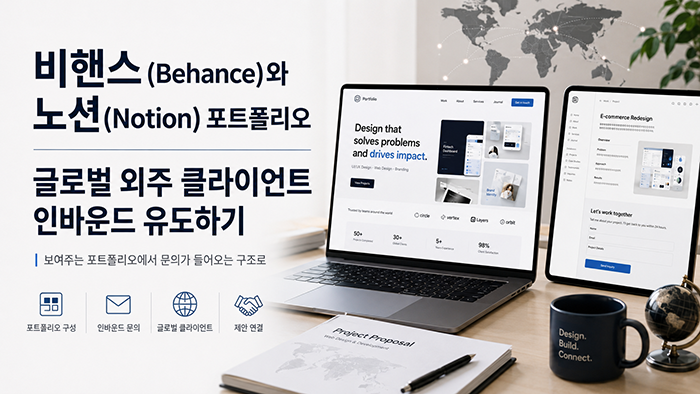 비핸스(Behance)와 노션(Notion) 포트폴리오로 글로벌 외주 클라이언트 인바운드 유도하기
