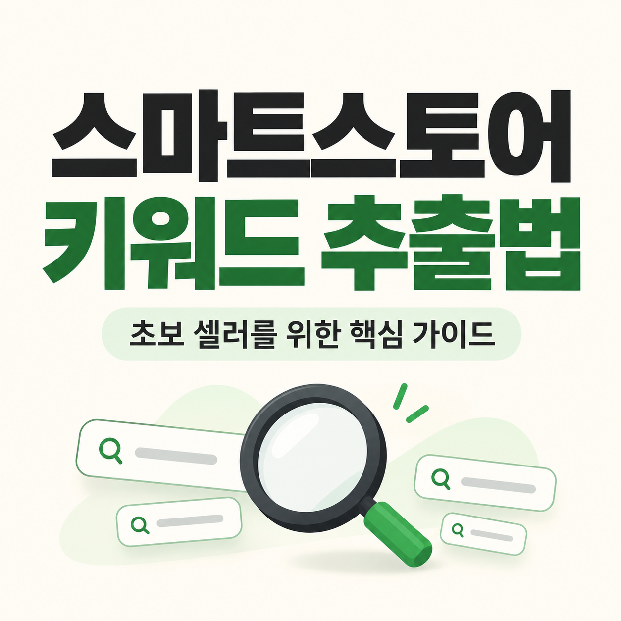 스마트스토어 상위노출, 키워드 추출, 아이템스카우트, 네이버 데이터랩, 중소형 키워드, 스마트스토어 키워드, 경쟁강도, 상품명 작성법, 이커머스 마케팅, 초보 셀러 가이드
