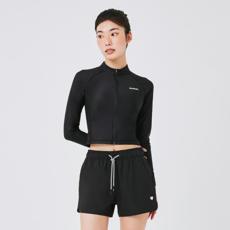 배럴 우먼 선셋 크롭 집업 래쉬가드 B3SWWCR005BLK